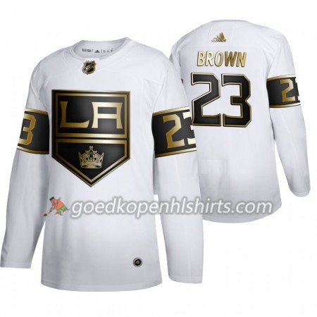 Los Angeles Kings Dustin Brown 23 Adidas 2019-2020 Golden Edition Wit Authentic Shirt - Mannen